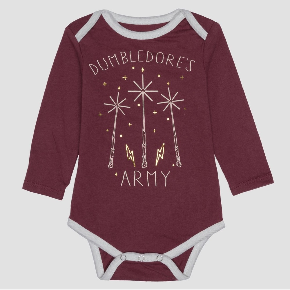 Harry Potter Long-Sleeve Red Bodysuit Onesie